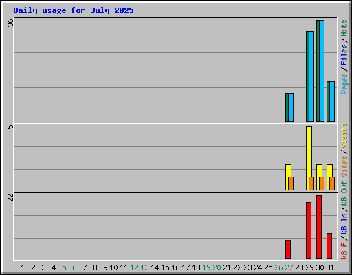 Daily usage for July 2025