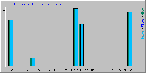 Hourly usage for January 2025