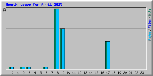 Hourly usage for April 2025