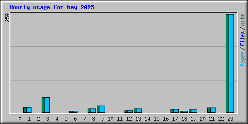 Hourly usage for May 2025