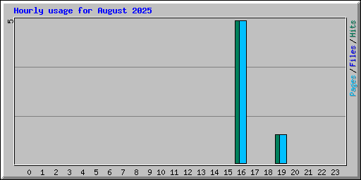 Hourly usage for August 2025
