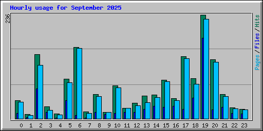 Hourly usage for September 2025