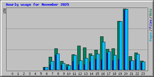 Hourly usage for November 2025