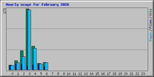 Hourly usage for February 2026